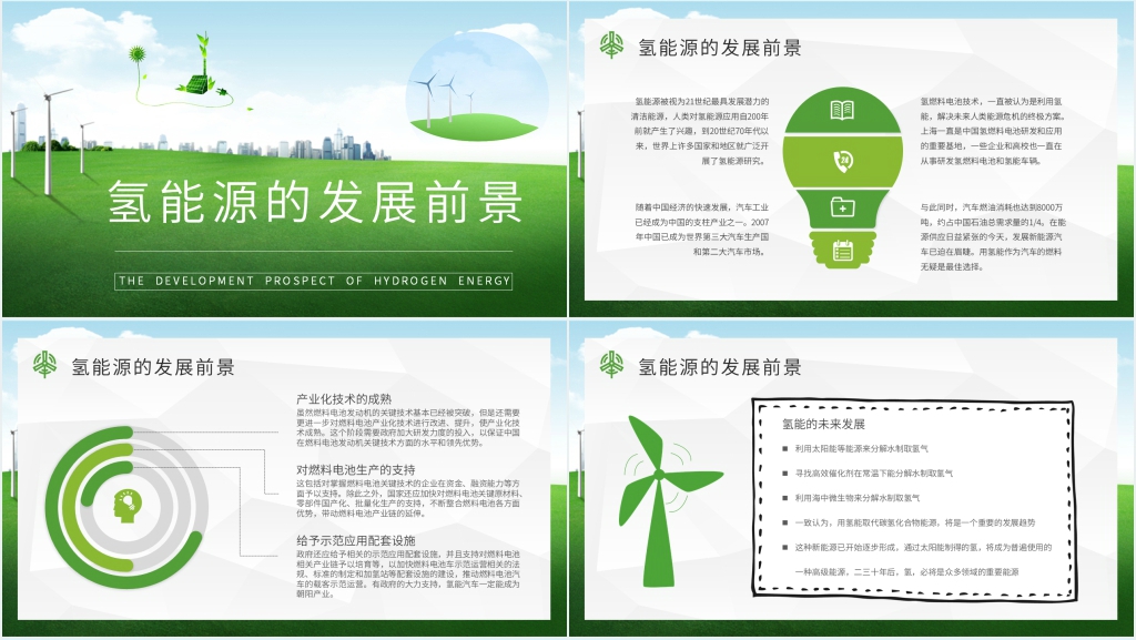 氢能源的发展介绍PPT模板