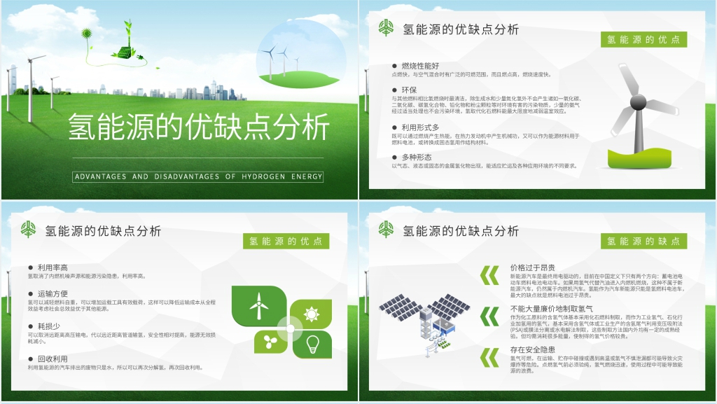 氢能源的发展介绍PPT模板