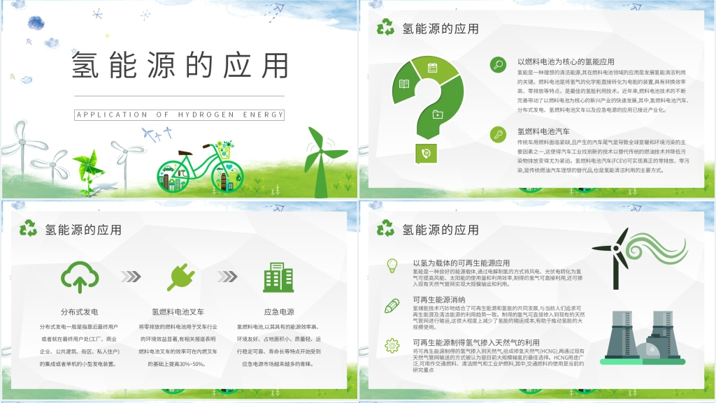 什么是氢动力能源PPT模板 什么是氢动力能源PPT模板