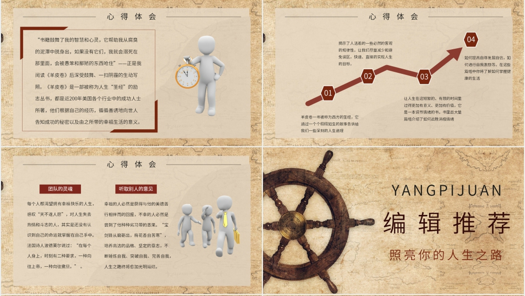 羊皮卷读书会PPT模板 羊皮卷读书会PPT模板