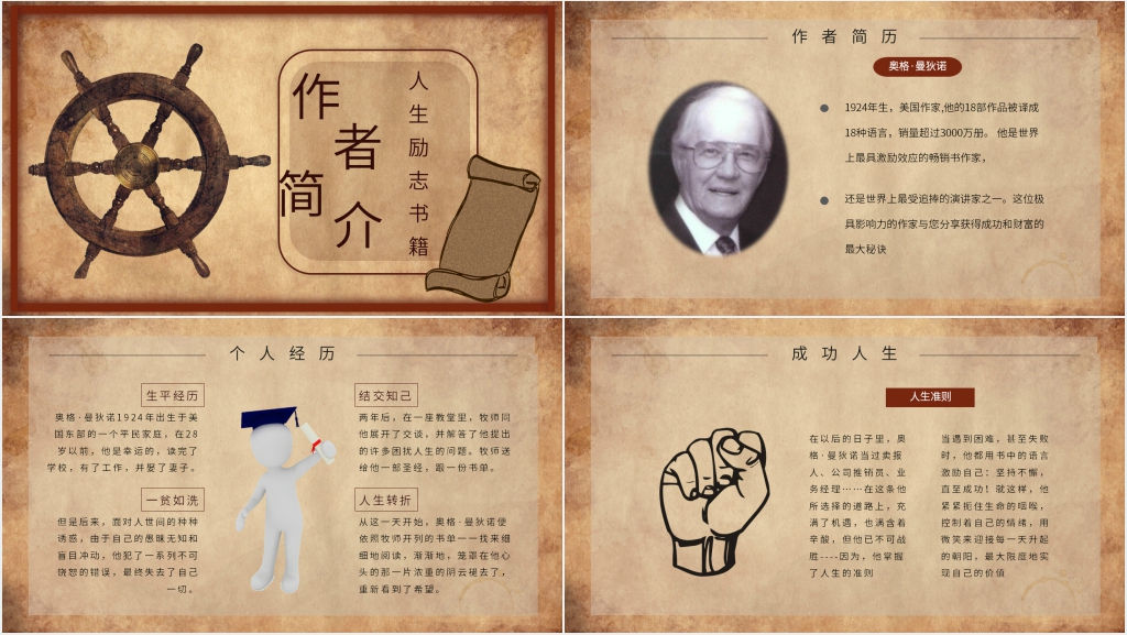 羊皮卷读书分享PPT模板 羊皮卷读书分享PPT模板