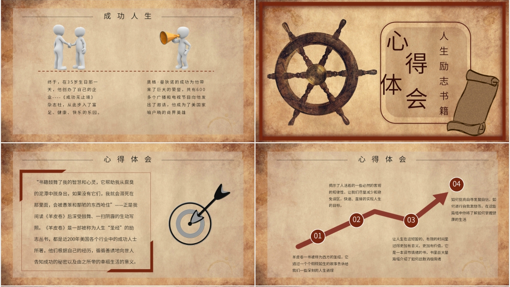 羊皮卷读书分享PPT模板 羊皮卷读书分享PPT模板
