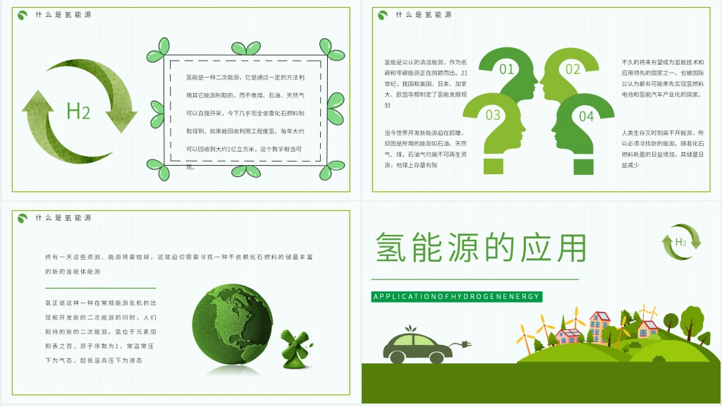 氢能源对生活的影响PPT模板 氢能源对生活的影响PPT模板