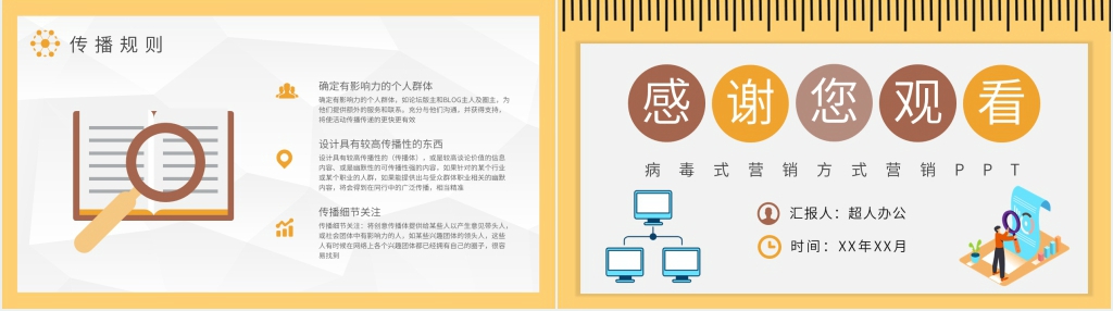 病毒式营销传播方式PPT模板 病毒式营销传播方式PPT模板