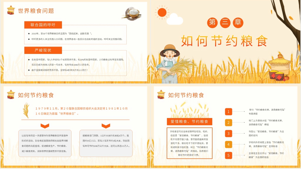 节约粮食杜绝浪费活动PPT课件 节约粮食杜绝浪费活动PPT课件