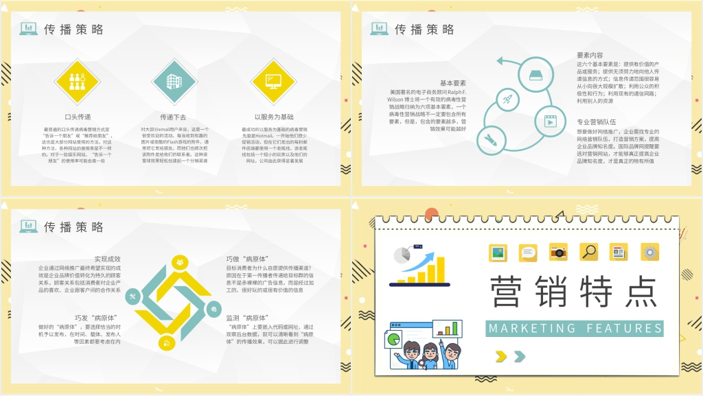 病毒式传播案例PPT模板 病毒式传播案例PPT模板
