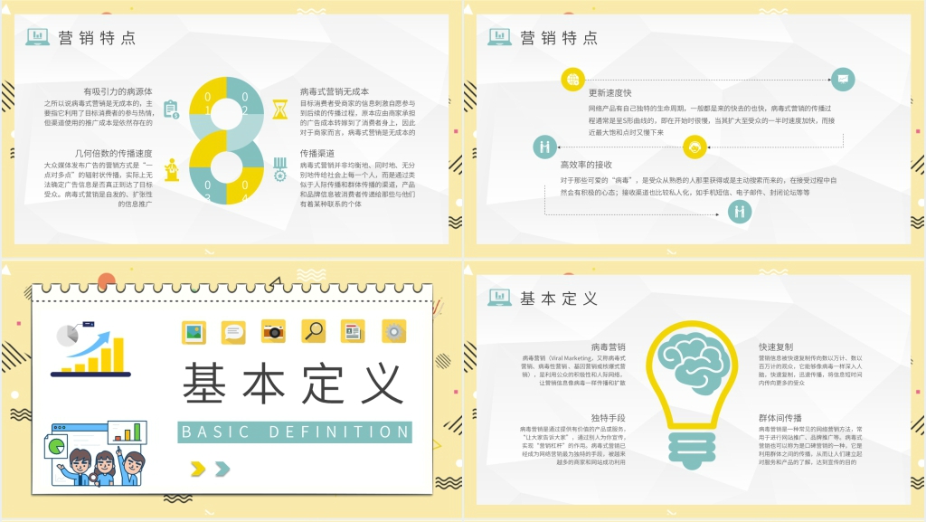 病毒式传播案例PPT模板 病毒式传播案例PPT模板