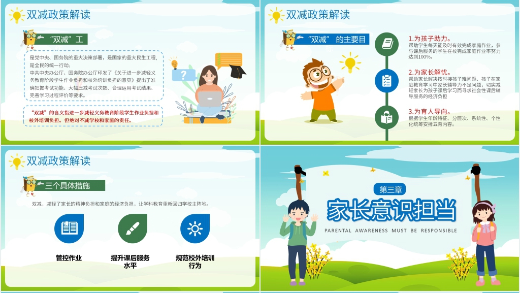学校双减政策宣传家长会PPT课件 学校双减政策宣传家长会PPT课件
