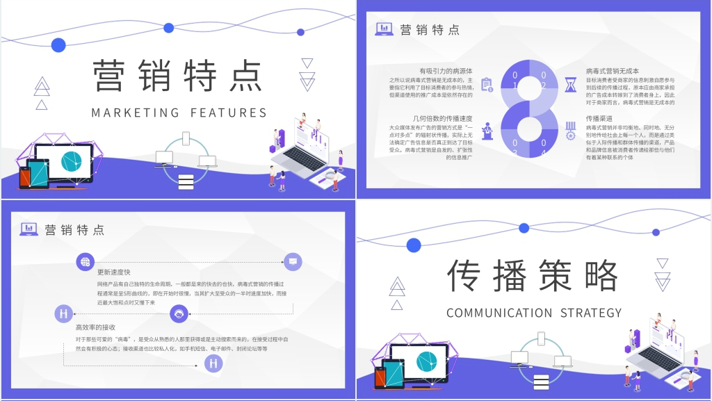 病毒式传播营销PPT模板 病毒式传播营销PPT模板