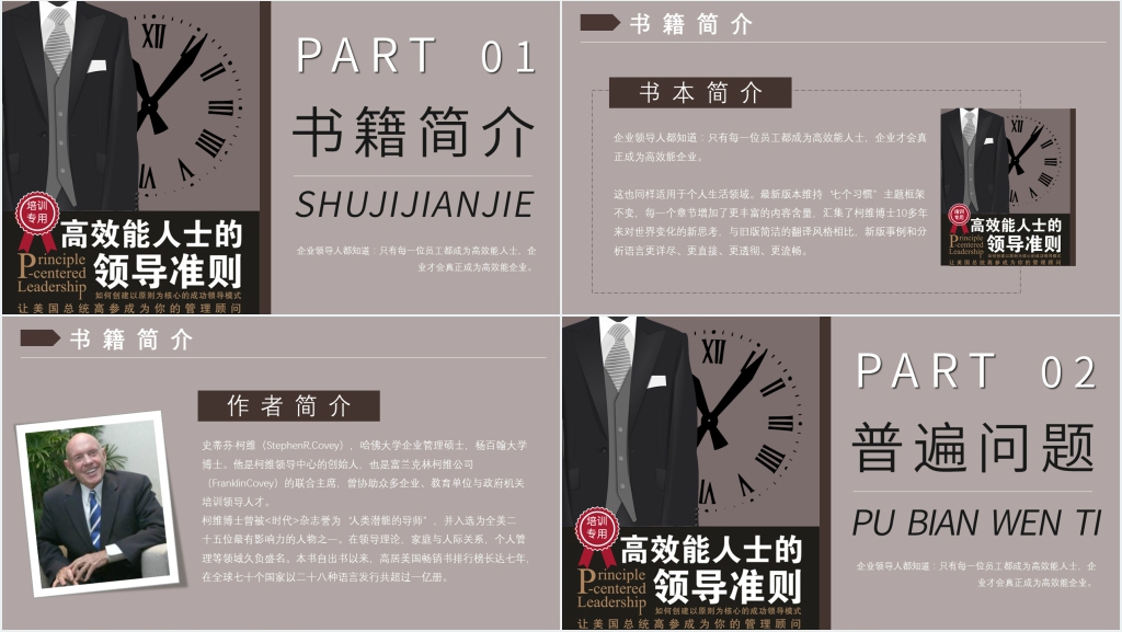 高效能人士的领导准则PPT模板 高效能人士的领导准则PPT模板