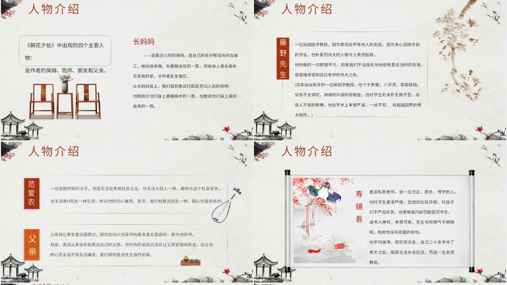 朝花夕拾阅读指导课教学PPT模板 朝花夕拾阅读指导课教学PPT模板