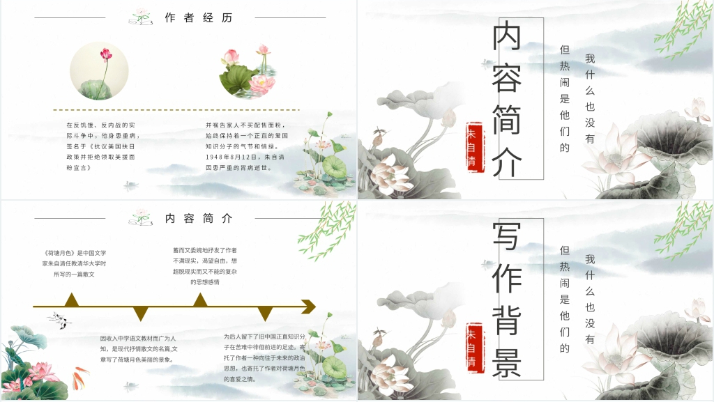 《荷塘月色》语文微课PPT课件 《荷塘月色》语文微课PPT课件