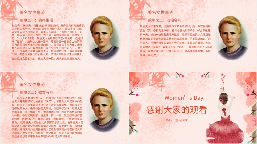 介绍三八妇女节由来PPT模板 介绍三八妇女节由来PPT模板