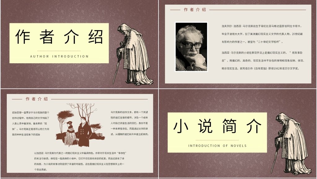 百年孤独介绍PPT模板 百年孤独介绍PPT模板
