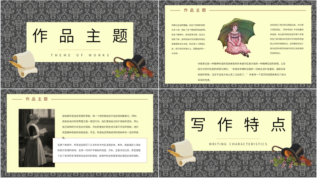 百年孤独精美PPT模板 百年孤独精美PPT模板