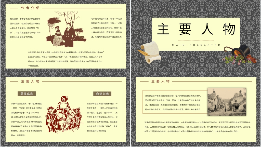 百年孤独精美PPT模板 百年孤独精美PPT模板