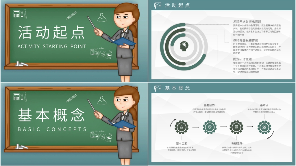 课堂教学教研记录PPT模板 课堂教学教研记录PPT模板