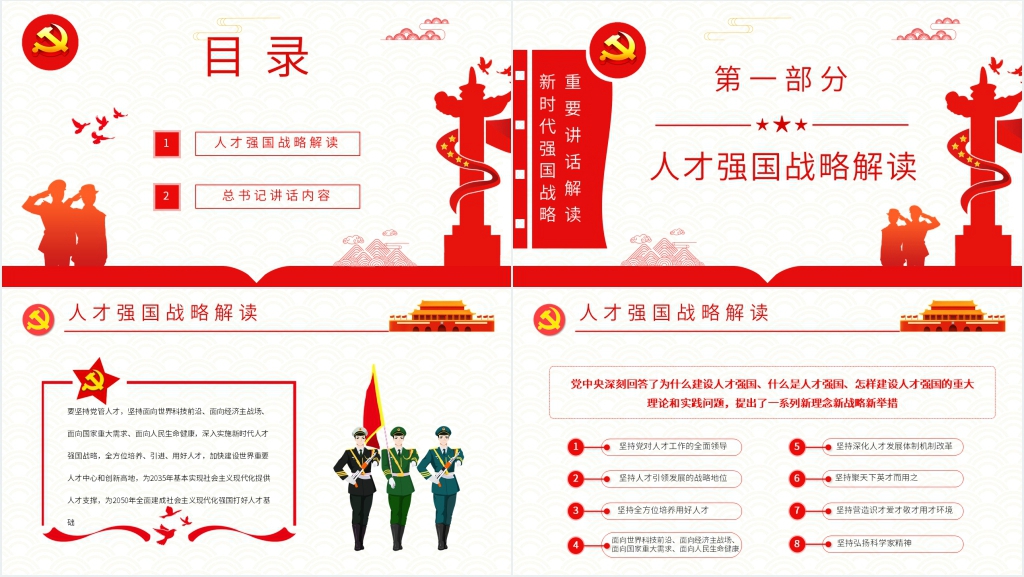 简述人才强国战略PPT党课 简述人才强国战略PPT党课