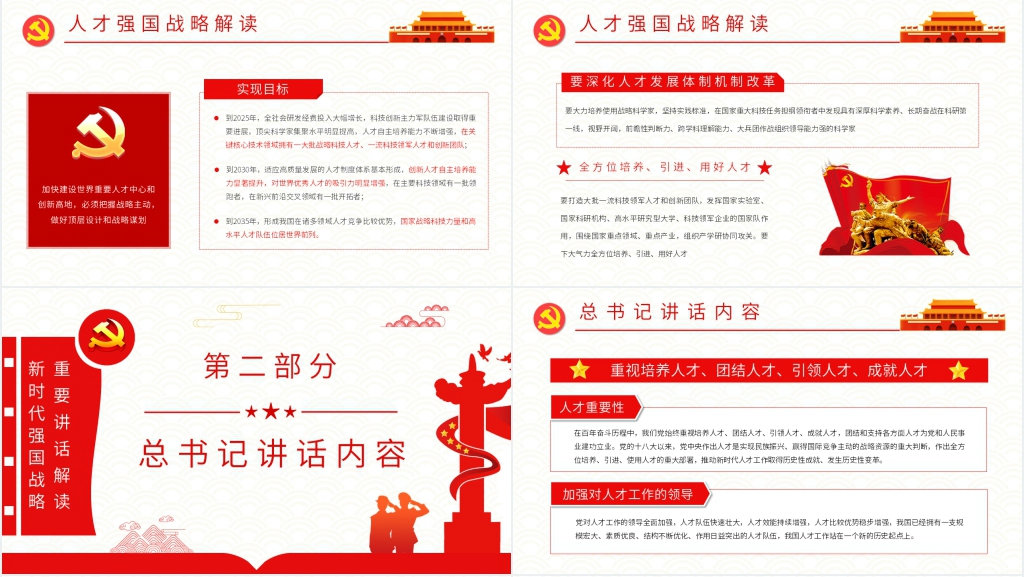 简述人才强国战略PPT党课 简述人才强国战略PPT党课