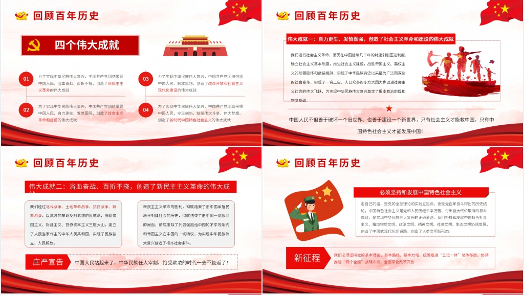 建党一百周年大会精神PPT党课 建党一百周年大会精神PPT党课