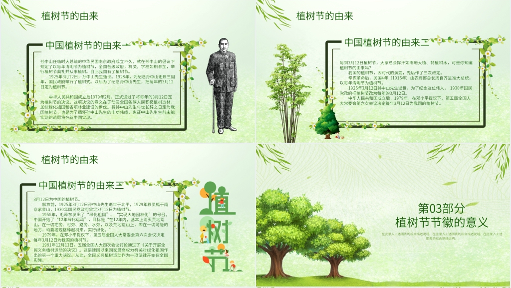 中国植树节活动班会主题PPT课件 中国植树节活动班会主题PPT课件