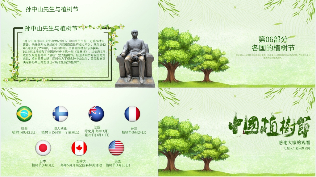 中国植树节活动班会主题PPT课件 中国植树节活动班会主题PPT课件