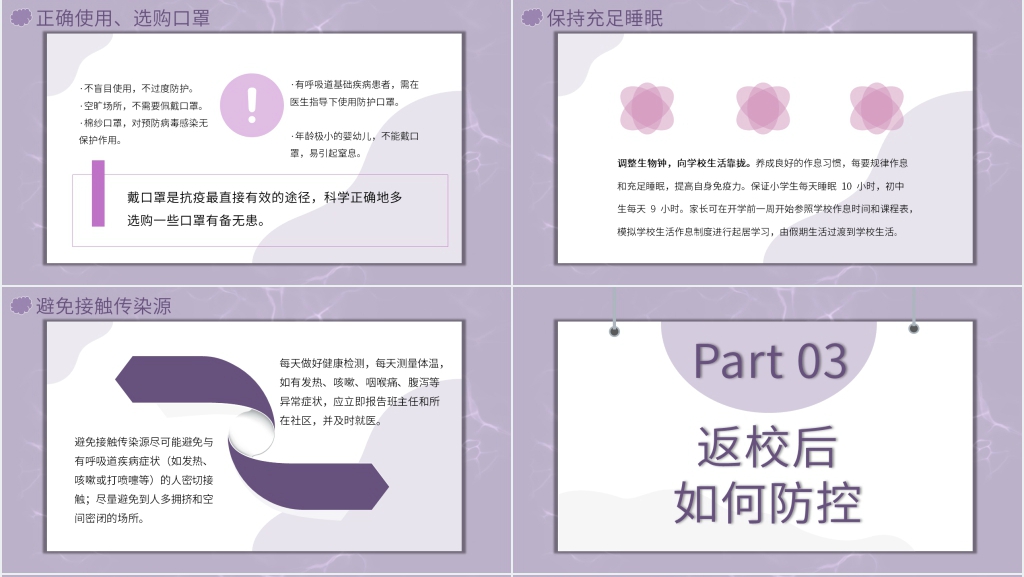 简洁小学生新冠肺炎防疫小常识PPT课件