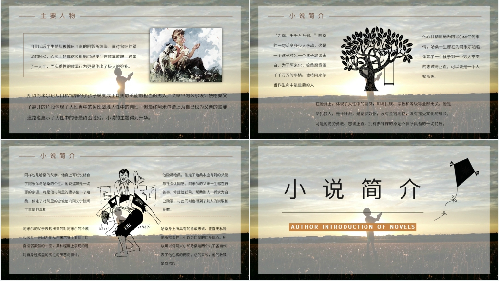 追风筝的人读书分享PPT模板 追风筝的人读书分享PPT模板