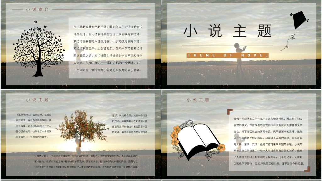 追风筝的人读书分享PPT模板 追风筝的人读书分享PPT模板