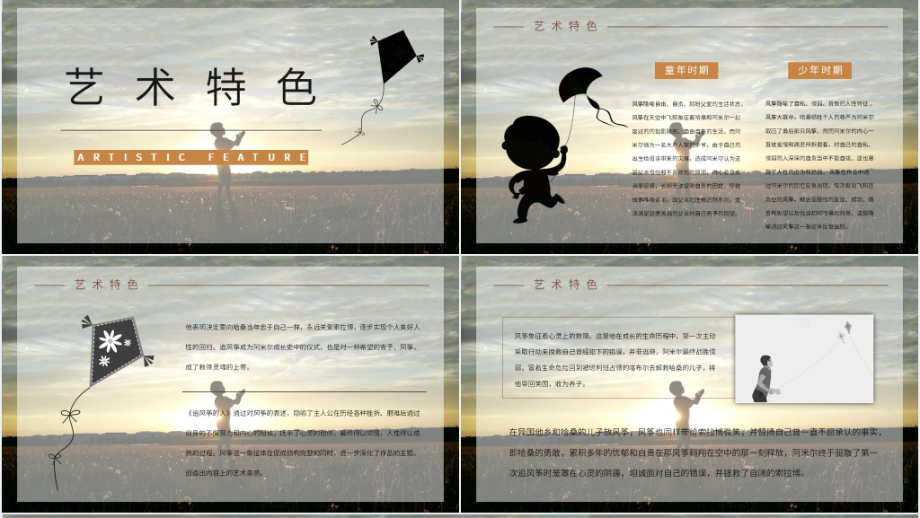 追风筝的人读书分享PPT模板 追风筝的人读书分享PPT模板