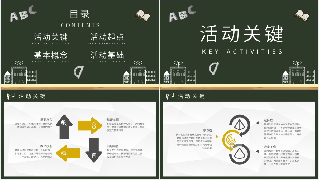 初中综合教研组活动记录PPT模板 初中综合教研组活动记录PPT模板