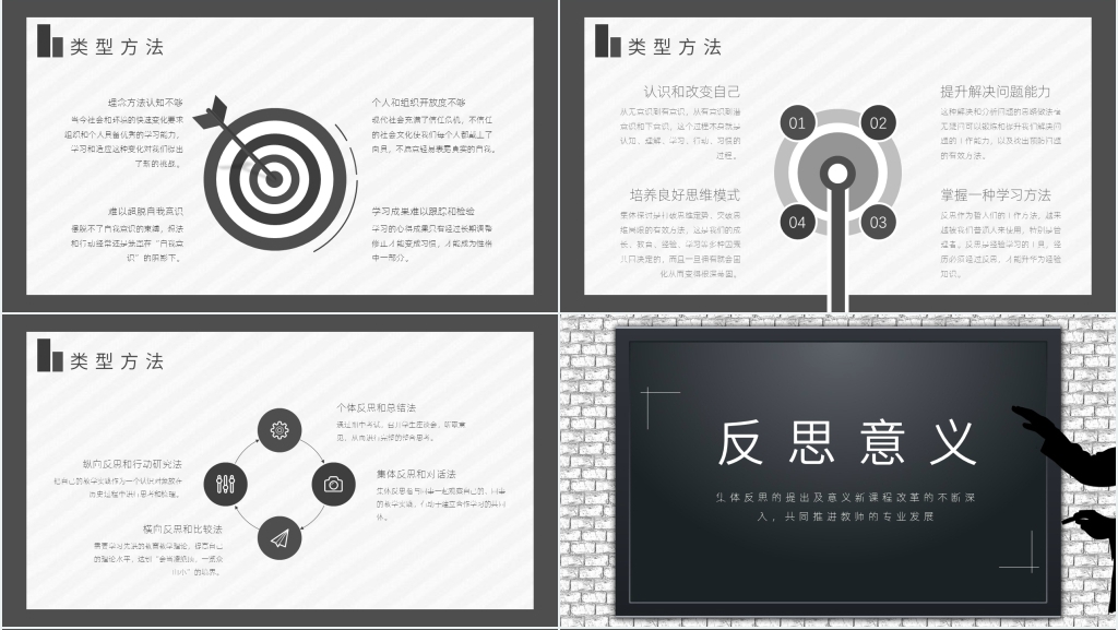 线上教学方式总结与反思PPT模板 线上教学方式总结与反思PPT模板