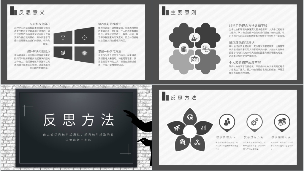 线上教学方式总结与反思PPT模板 线上教学方式总结与反思PPT模板