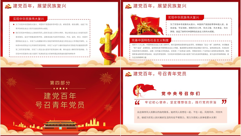 百年建党金朝华夏PPT党课 百年建党金朝华夏PPT党课