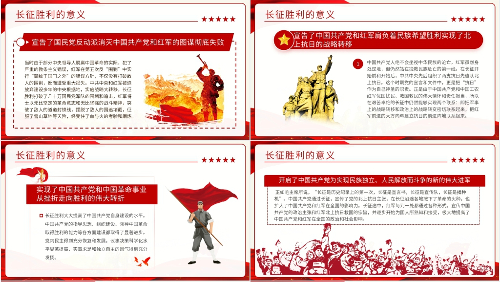 长征胜利的伟大意义PPT党课 长征胜利的伟大意义PPT党课