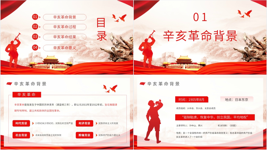 辛亥革命纪念日活动PPT党课 辛亥革命纪念日活动PPT党课