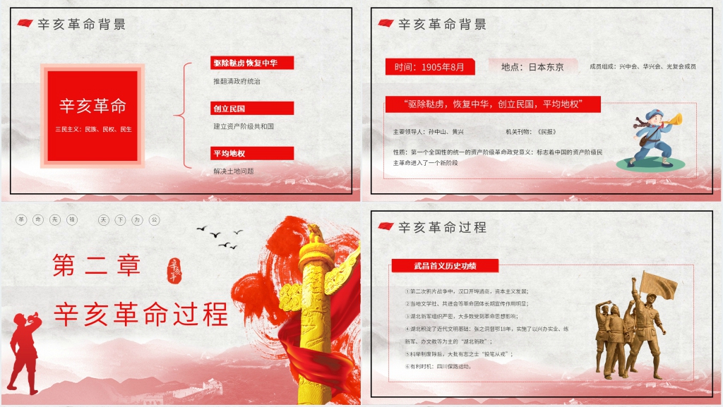 辛亥革命纪念日主题班会内容PPT党课 辛亥革命纪念日主题班会内容PPT党课