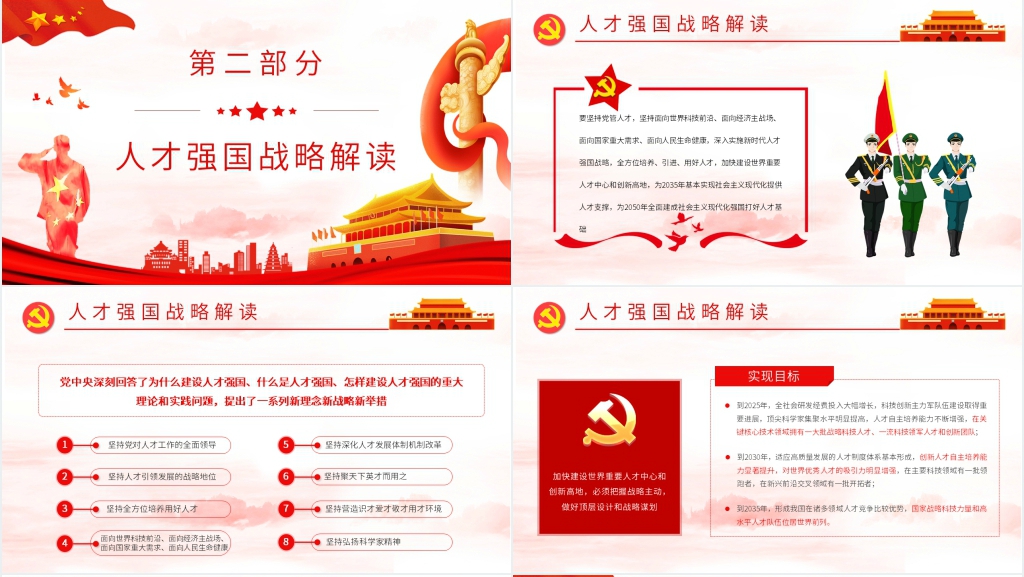 新时代人才强国战略PPT党课