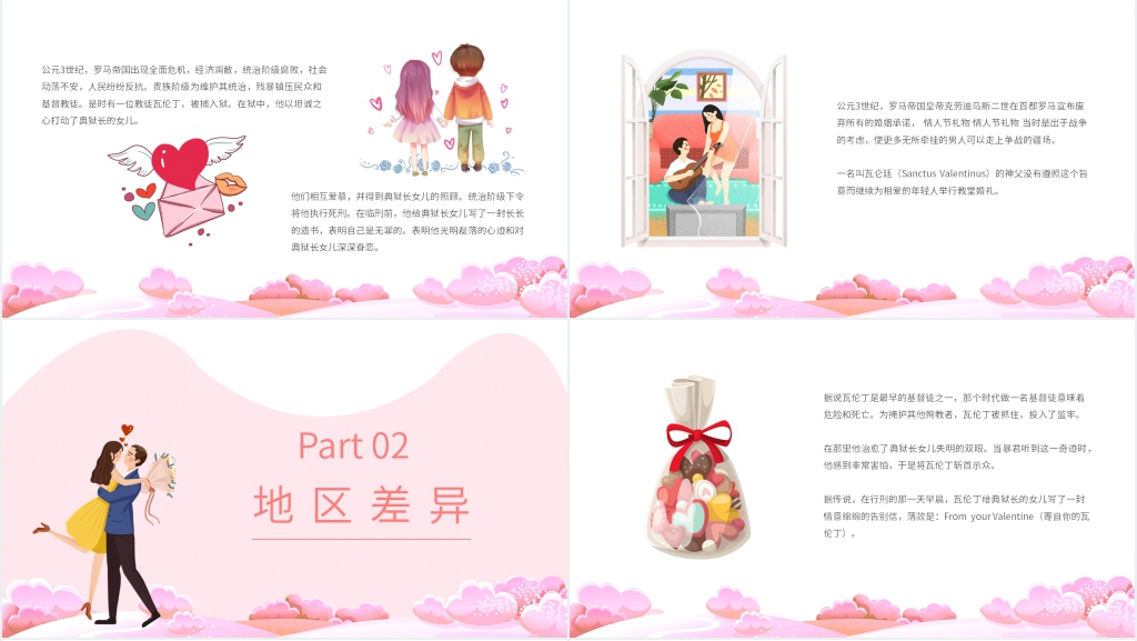 西方情人节的来源PPT模板 西方情人节的来源PPT模板