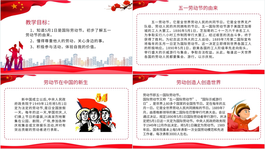 小学劳动节的教学PPT课件 小学劳动节的教学PPT课件