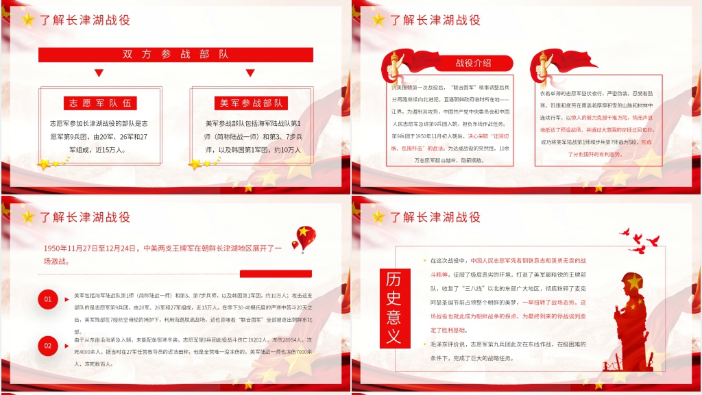 以抗美援朝纪念日为题材的PPT党课 以抗美援朝纪念日为题材的PPT党课