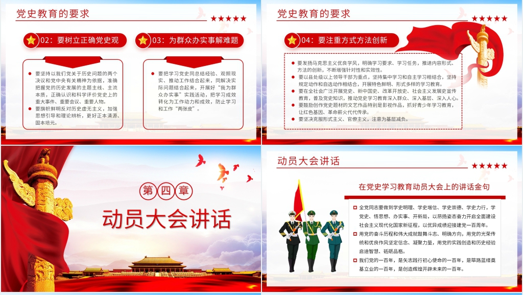 党史教育学习动员大会精神PPT党课 党史教育学习动员大会精神PPT党课