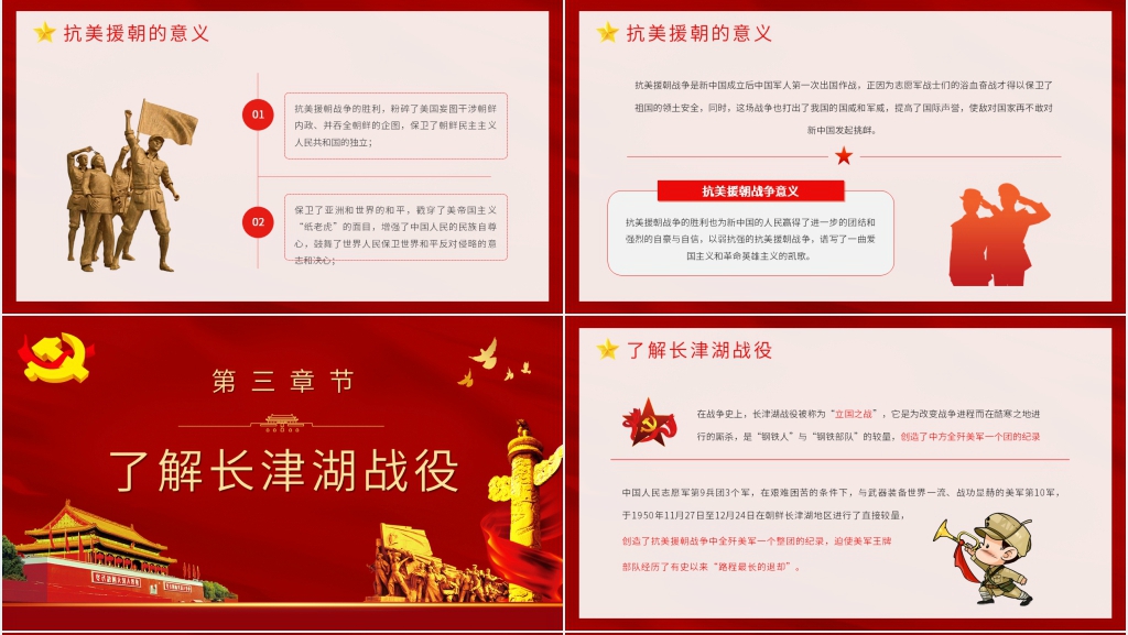 抗美援朝战争讲课PPT党课 抗美援朝战争讲课PPT党课