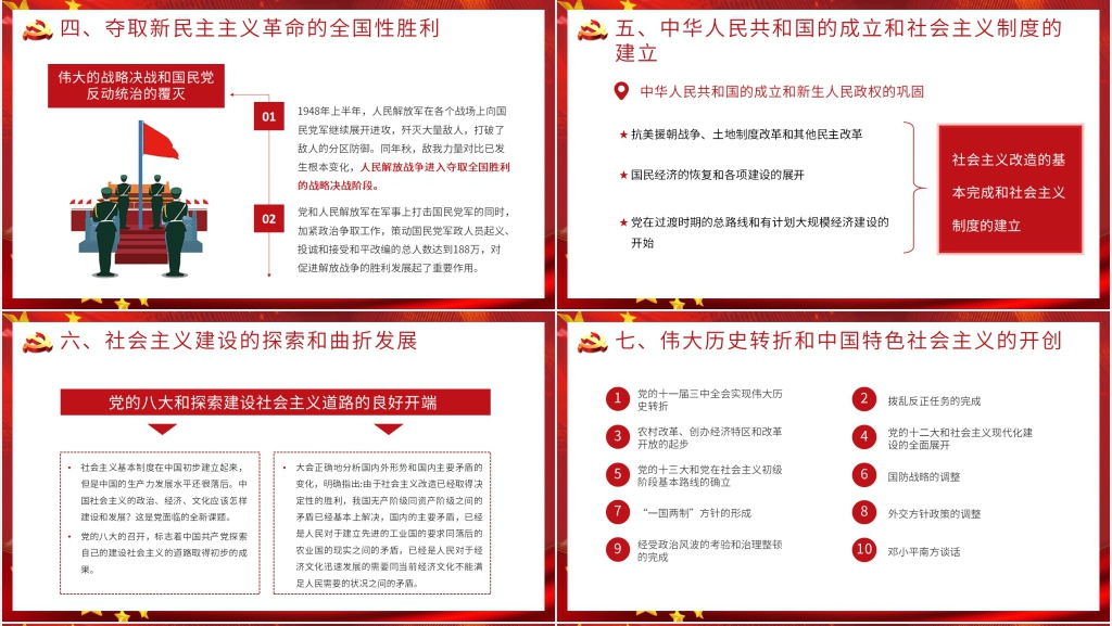 学习中国共产党简史PPT党课 学习中国共产党简史PPT党课