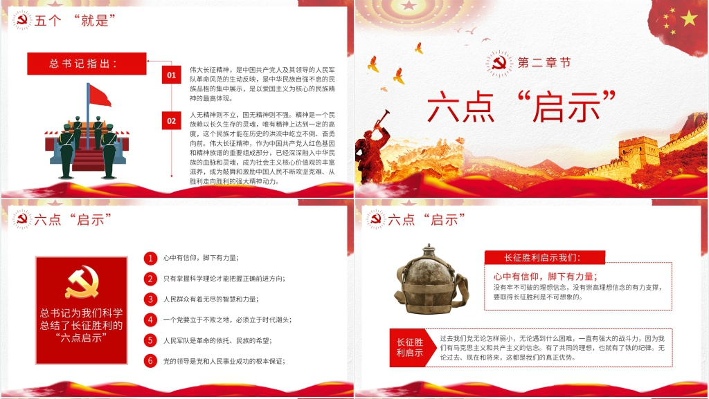 弘扬长征精神PPTK党课37页