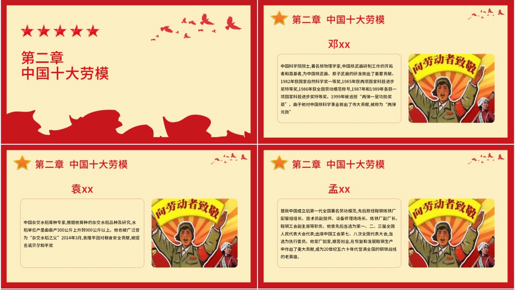 劳动节的由来起源介绍PPT模板 劳动节的由来起源介绍PPT模板