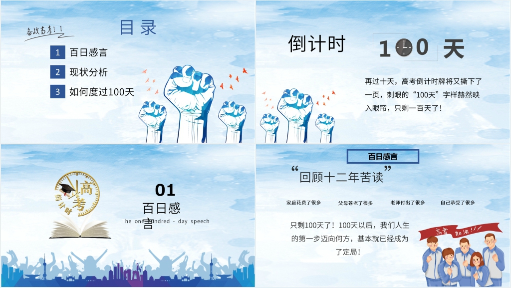 高三高考冲刺动员班会PPT课件 高三高考冲刺动员班会PPT课件