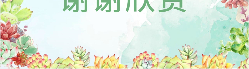 多肉植物电商PPT模板 多肉植物电商PPT模板