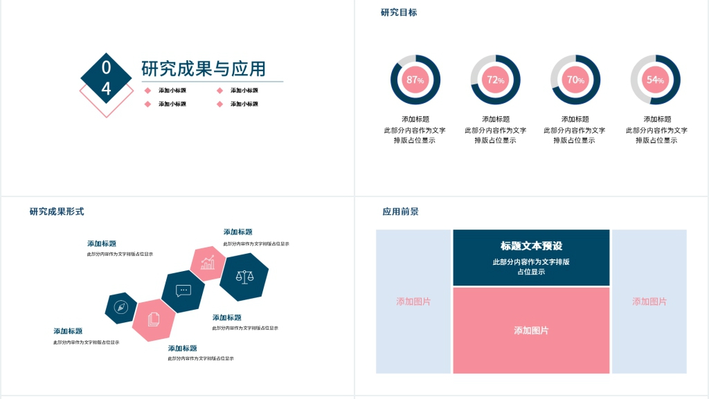 时尚粉色系论文答辩PPT模板 时尚粉色系论文答辩PPT模板
