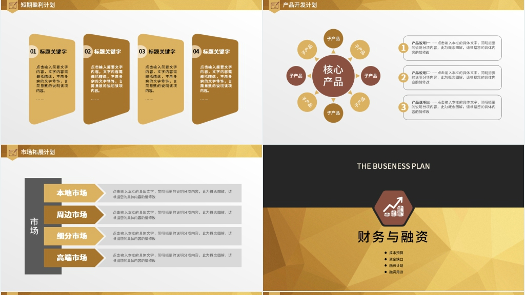金融理财公司融资计划书PPT模板 金融理财公司融资计划书PPT模板
